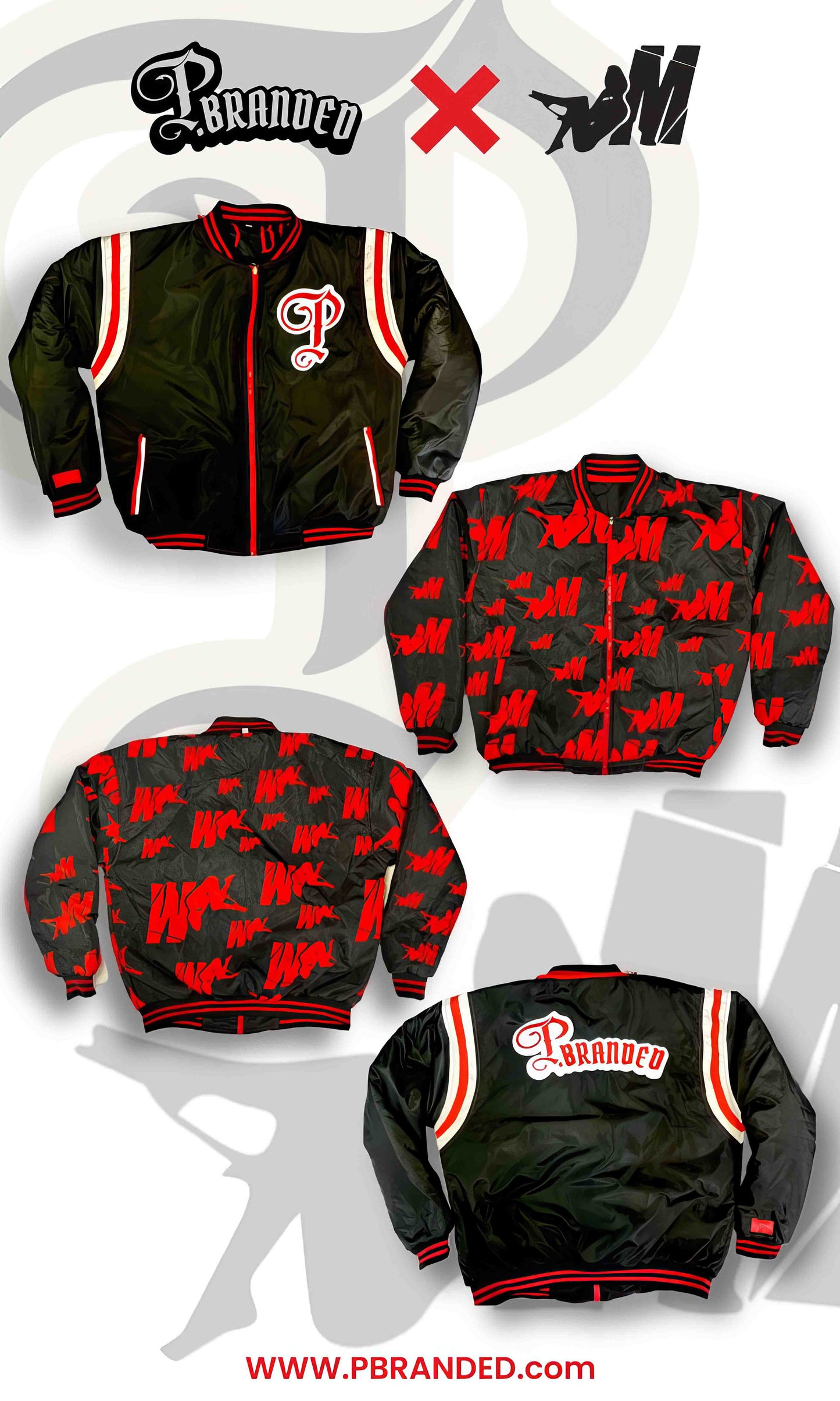 P Branded x Mozzy Exclusive Reversible Varsity Jacket '24