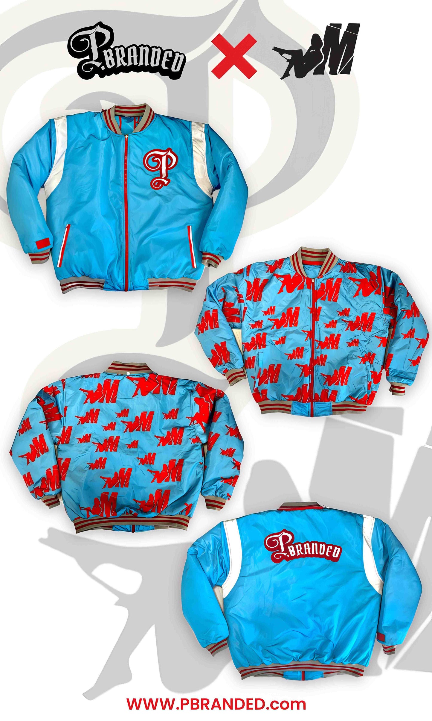 P Branded x Mozzy Exclusive Reversible Varsity Jacket '24